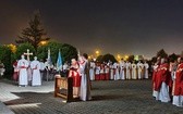 Modlitwa przy krzyżu papieskim w Zabrzu