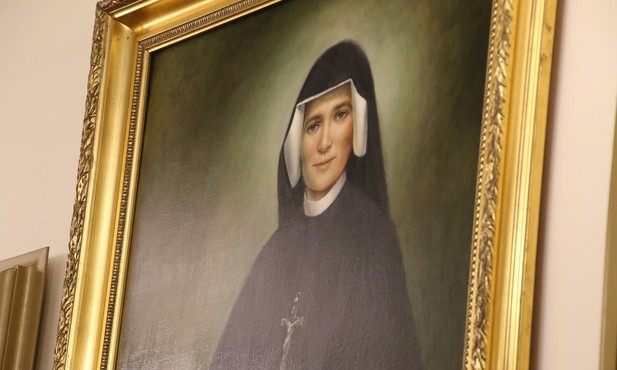 Obraz św. siostry Faustyny w płockim sanktuarium.