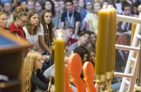 Młodzi na spotkaniu w Kalwarii Pacławskiej