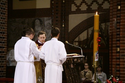 Liturgia Wigilii Paschalnej w gliwickiej katedrze