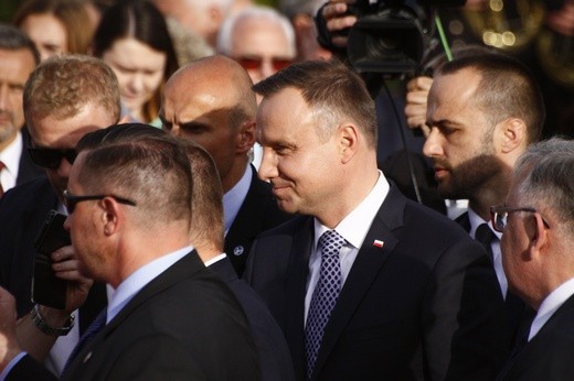 Prezydent Andrzej Duda na Placu Krakowskim