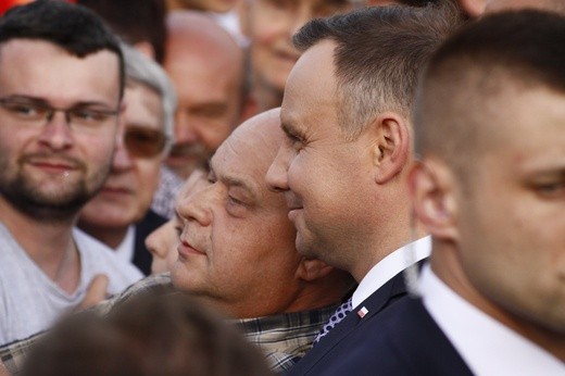 Prezydent Andrzej Duda na Placu Krakowskim