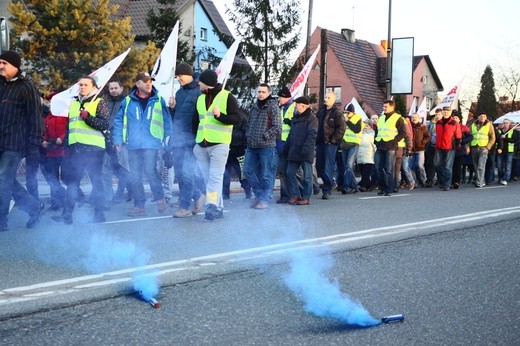 Blokada drogi w Gliwicach
