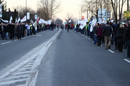 Blokada drogi w Gliwicach