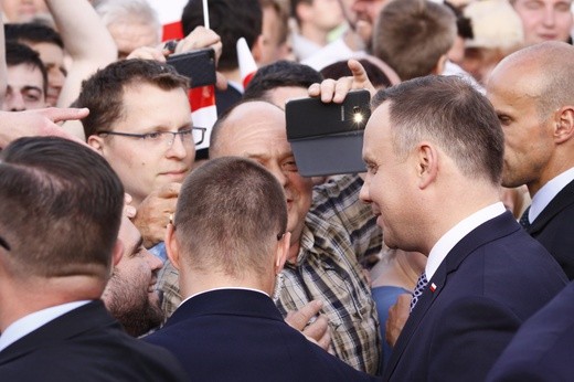 Prezydent Andrzej Duda na Placu Krakowskim