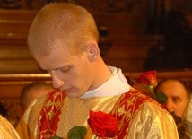 Piotr Błoński w dniu święceń diakonatu.