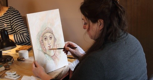 Jantar - warsztaty ikonopisania