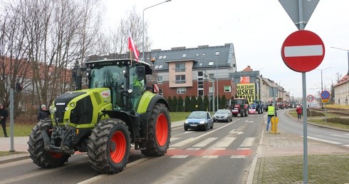 Protest rolników w Elblągu