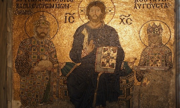 Jedna z mozaik w Hagia Sophia