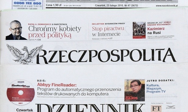 Zmiany w rankingu sprzedaży dzienników