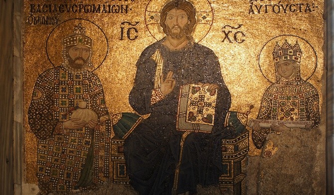 Mozaika z Kościoła Mądrości Boże w Konstantynopulu (dziś meczet w Stambule)