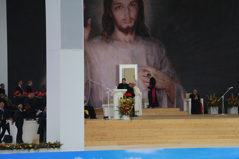 Powitanie papieża Franciszka