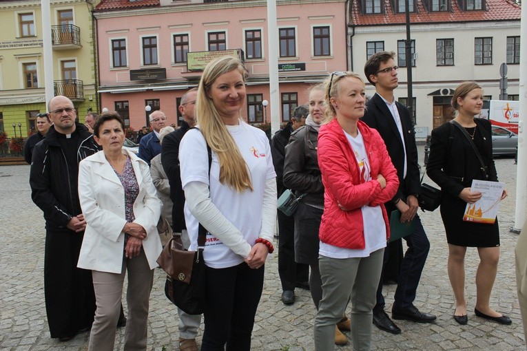 Znaki ŚDM w Płocku - Stary Rynek
