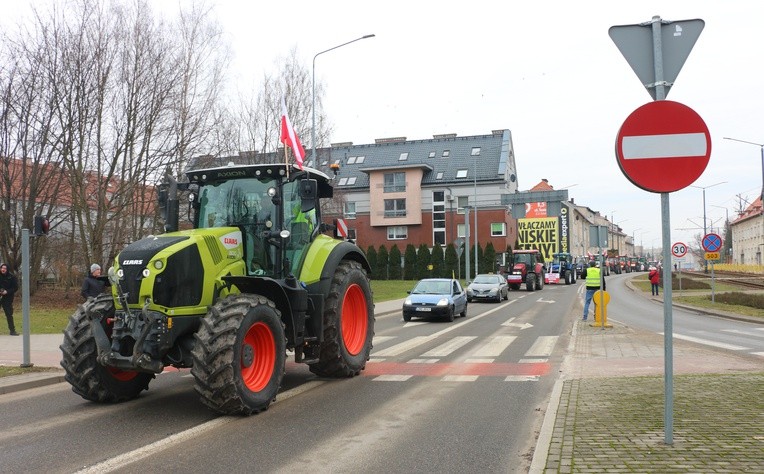 Protest rolników w Elblągu