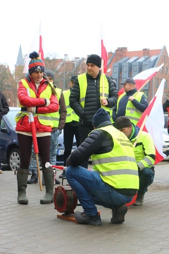 Pikieta rolników w Elblągu