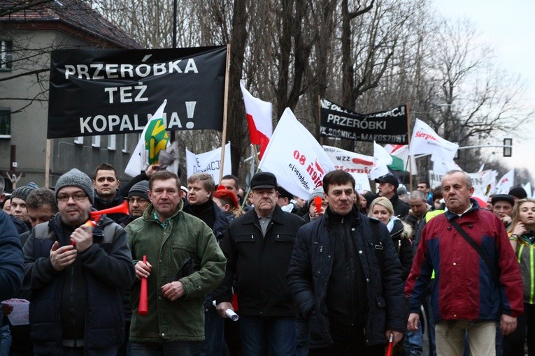 Protestujący sparaliżowali centrum Gliwic