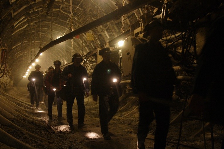 Górniczy protest w Brzeszczach trwa 