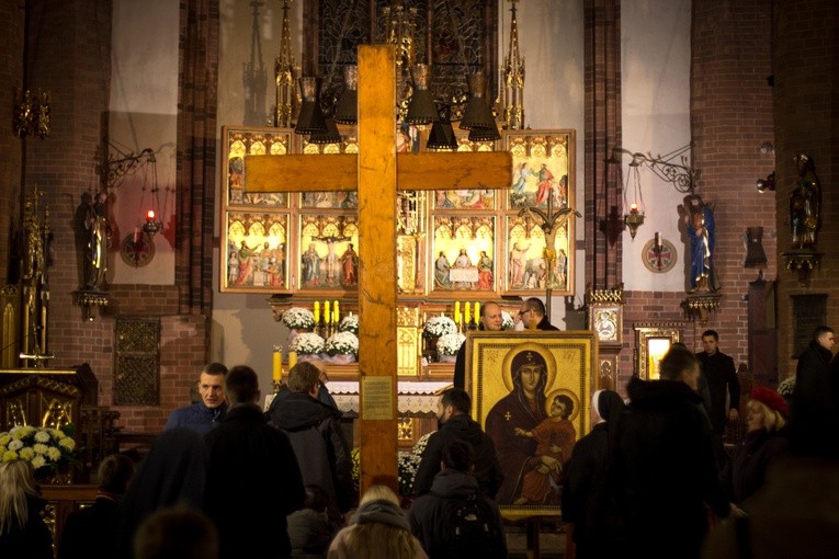 Symbole ŚDM na Warmii - powitanie