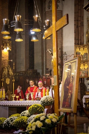 Symbole ŚDM na Warmii - powitanie