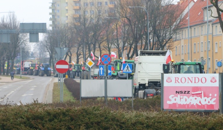 Protest rolników w Elblągu
