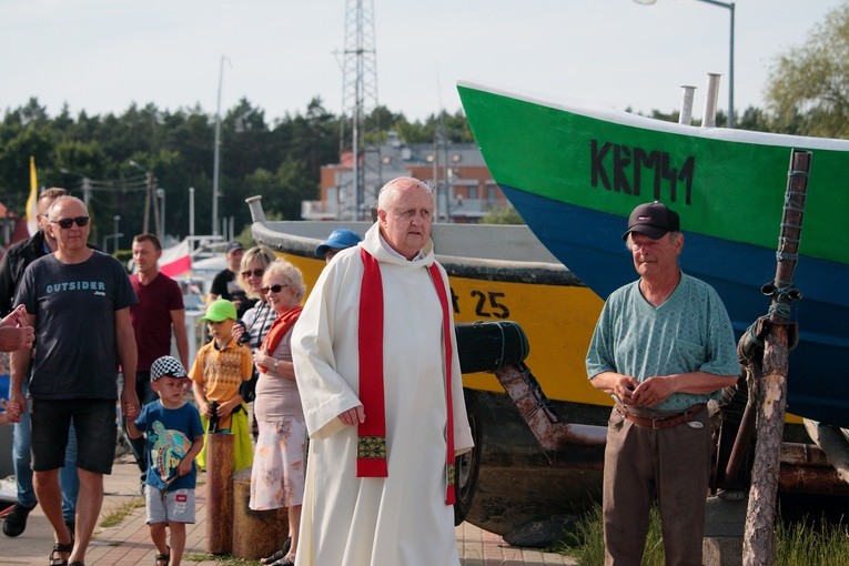 Kąty Rybackie - poświęcenie łodzi rybackich