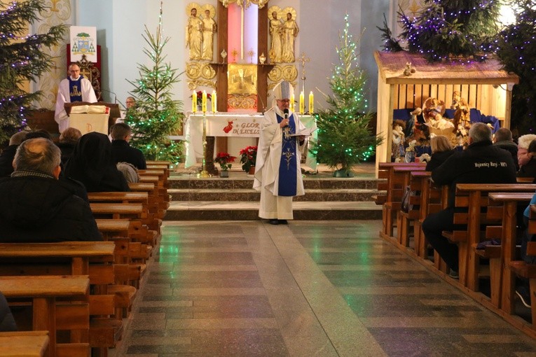 Płock. Spotkanie Wojowników Maryi z bp. Szymonem