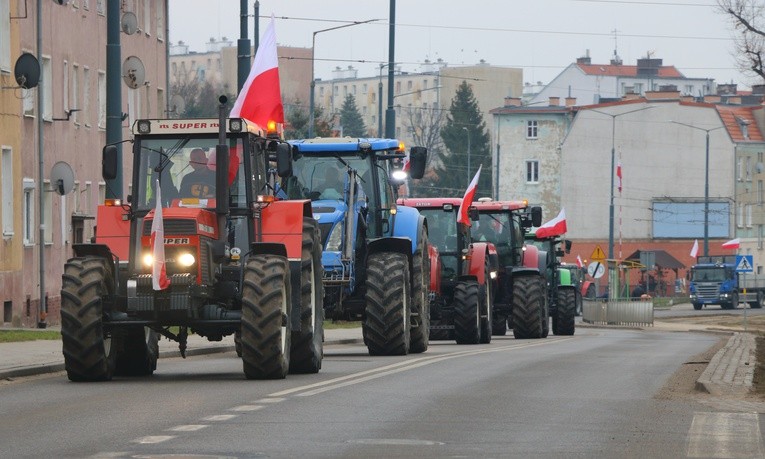 Protest rolników w Elblągu